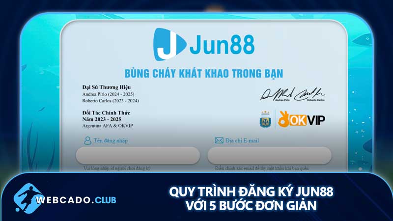 5 Bước đăng ký Jun88 đơn giản