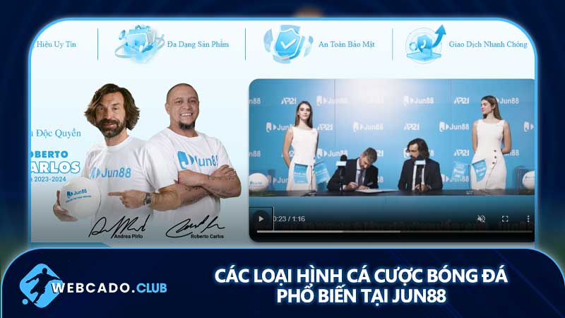 Các loại hình cá cược bóng đá phổ biến tại jun88